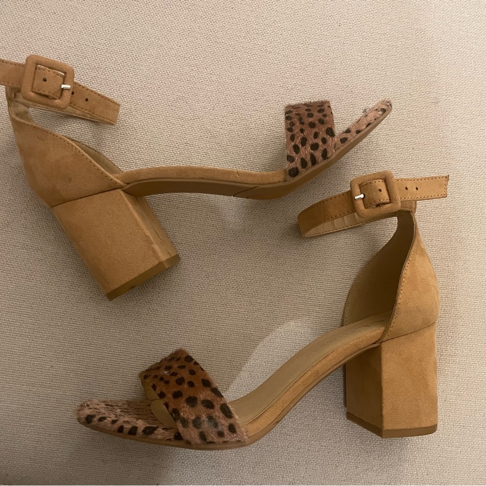 NWOT Cheetah Print Block Heels - Picture 2 of 4